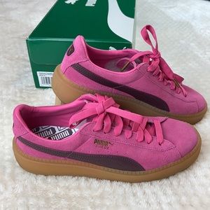 Puma Platform Suede Sneakers with box